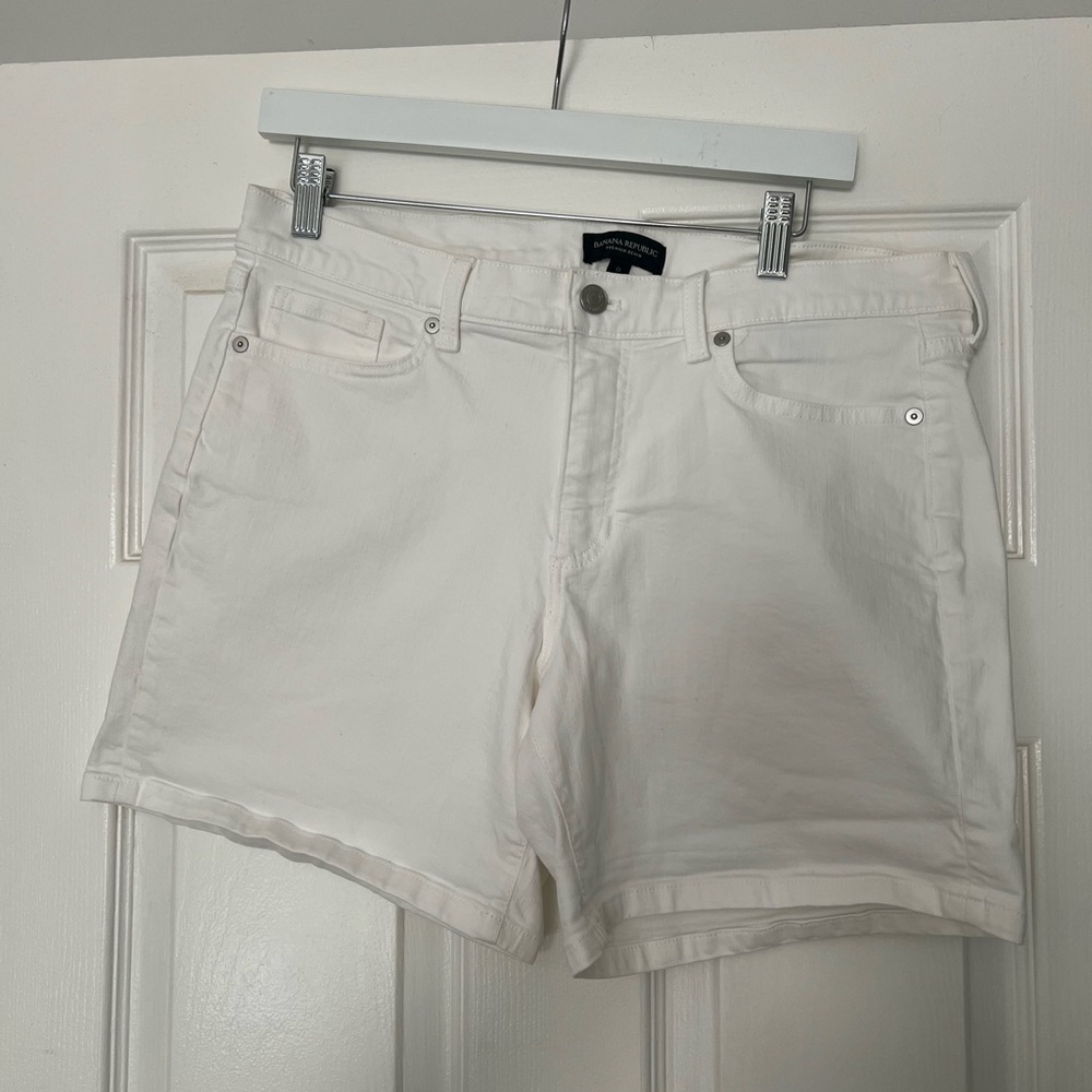 Banana Republic White Jean Shorts